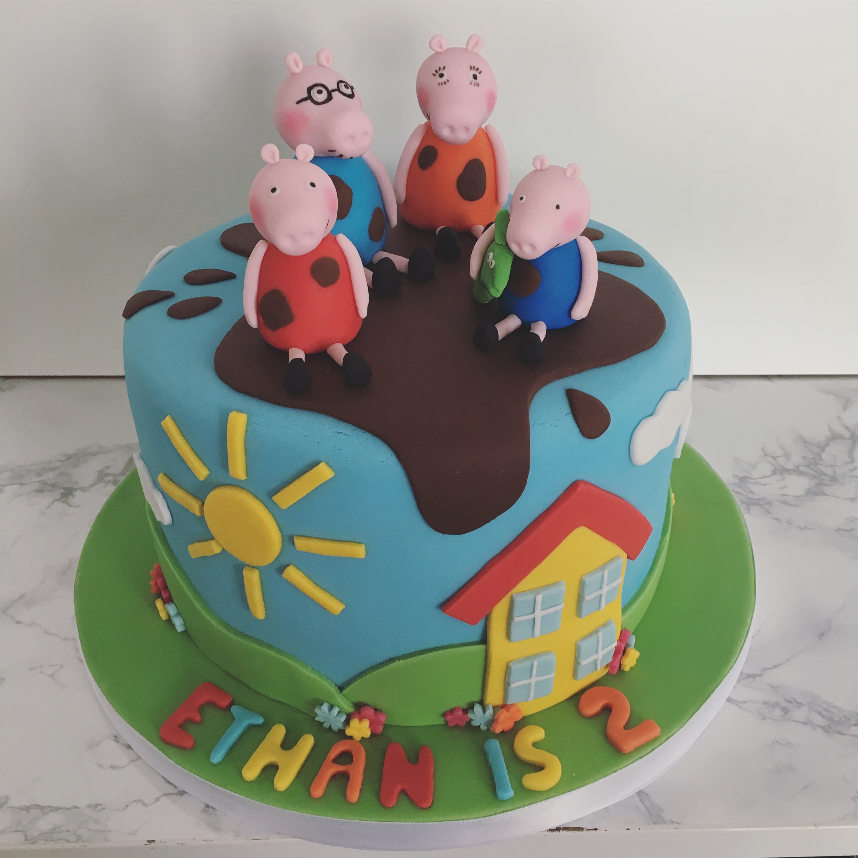 Making A Peppa Pig Birthday Cake Making A Peppa Pig Birthday Cake